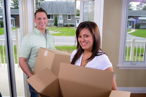 Commercial moving team planning an office relocation in Croydon