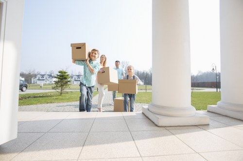 Unpacking support in a Croydon property after moving day