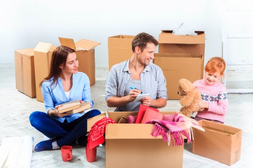 House movers working on a residential move in Croydon