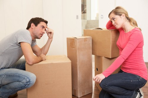 Local removals van prepared for a Croydon street move