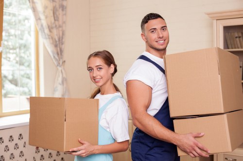 Loading furniture into a removal van for a Croydon move