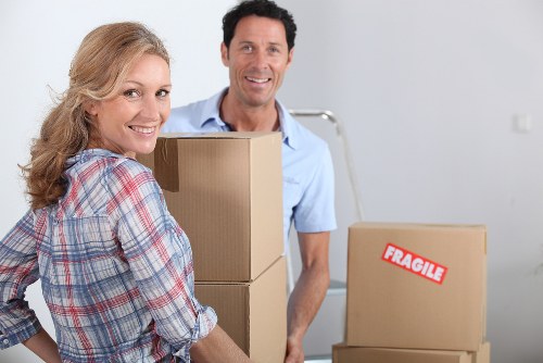 Loading furniture into a hire truck for a local move