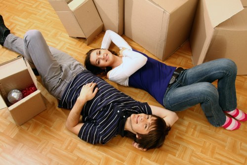 Safe and insured removal company working on moving day